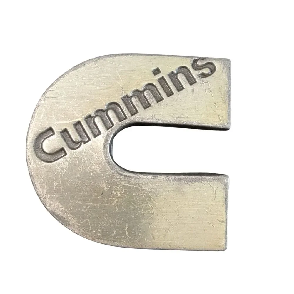 🚜 Vintage 1979 Cummins Engine Co Pewter Belt Buckle Diesel Trucker Rare